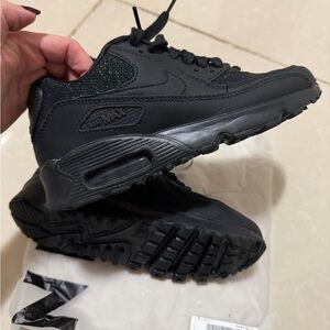Nike Air Max Black and Green Sneakers